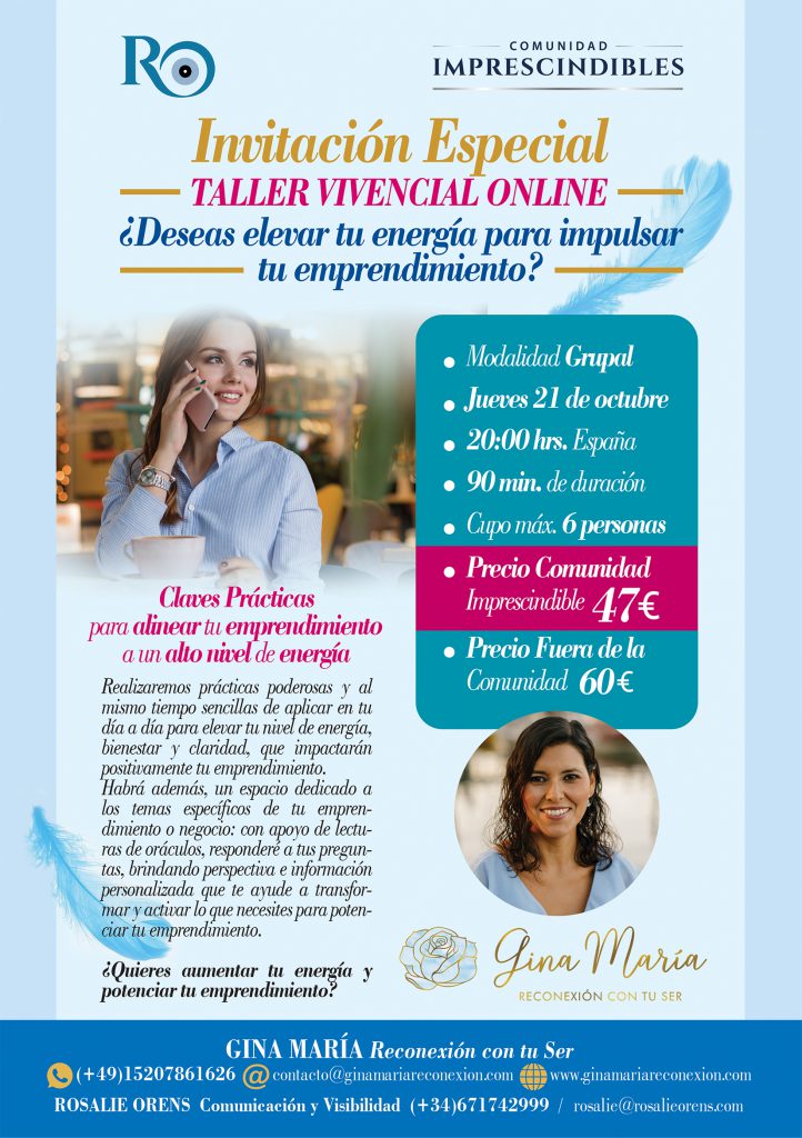 taller vivencial aumenta tu energía