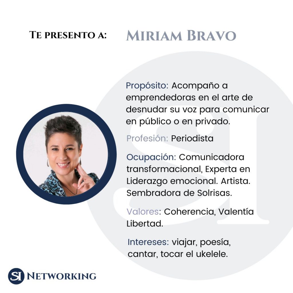 14. Te presento a Miriam Bravo