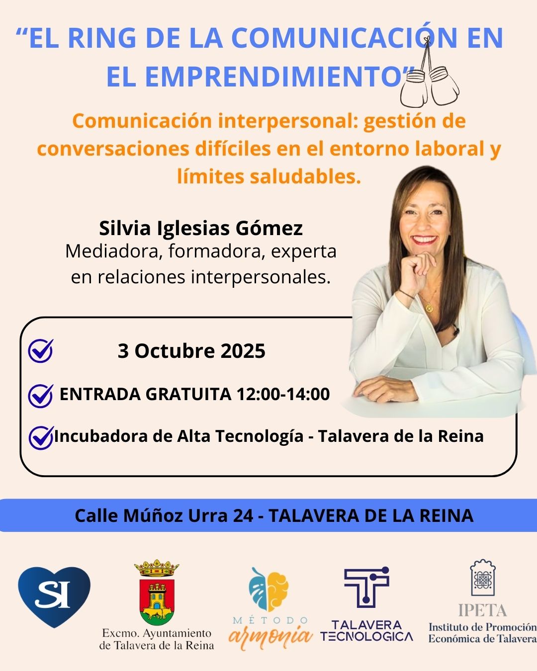 Cartel El ring de la comunicación de SIlvia Iglesias